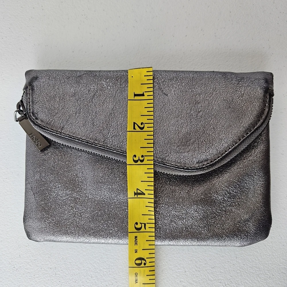 HOBO Daria Metallic Leather Clutch Bag Small **Missing Strap